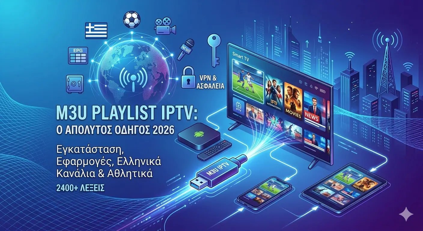 Playlist M3U IPTV Ο Απόλυτος Οδηγός Εγκατάστασης & Κανάλια 2026