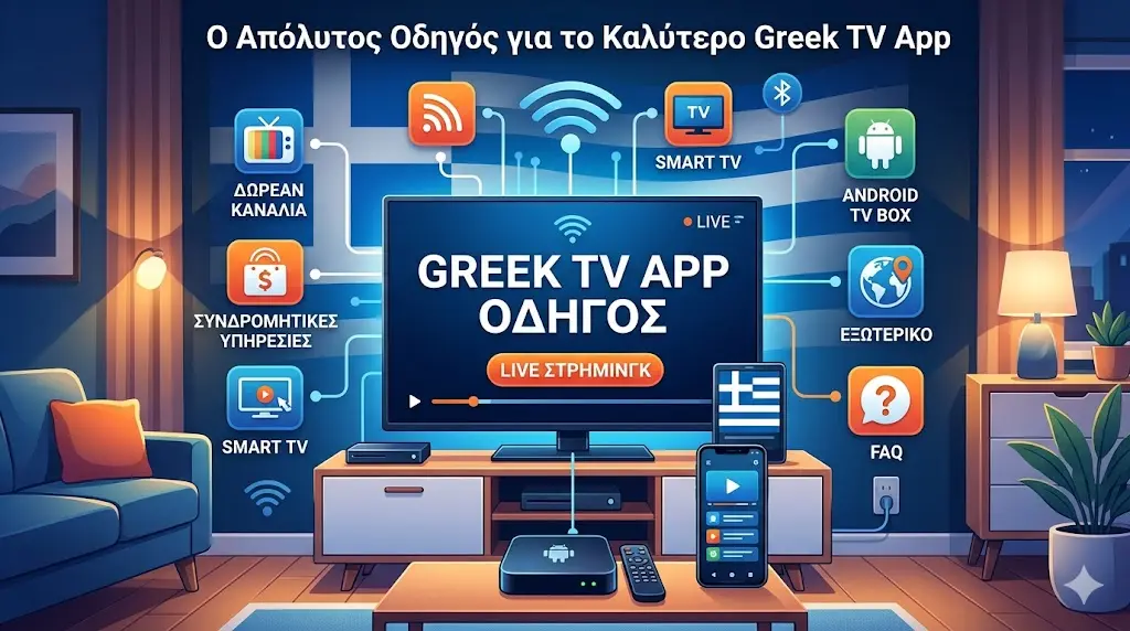 Greek TV app Ο Απόλυτος Οδηγός 2026 (Κανάλια & Συσκευές)